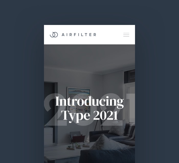 image
of an app that controls an air filter