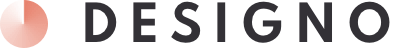designo logo,
      gradient pie chart with designo text on the right side